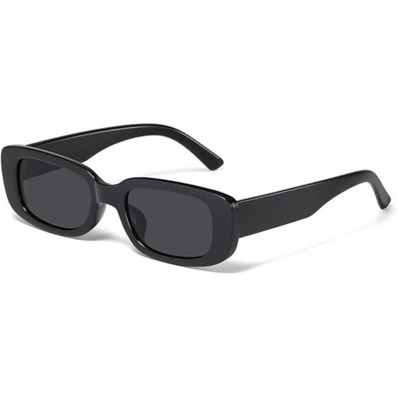 Y2K Rectangle Sunglasses Women Men Retro 90s Square Frame UV400 Trendy Shades - Picture 7 of 7